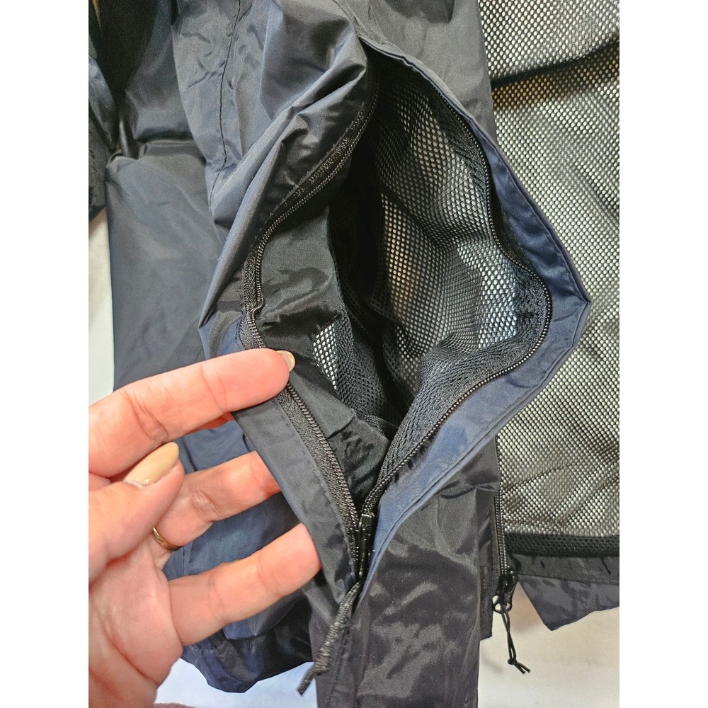 Columbia Mens CWU Omni-Tech Rain Jacket Black Hooded Mesh Lined Lg wind breaker - Picture 10 of 16
